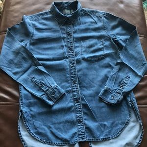Denim button down